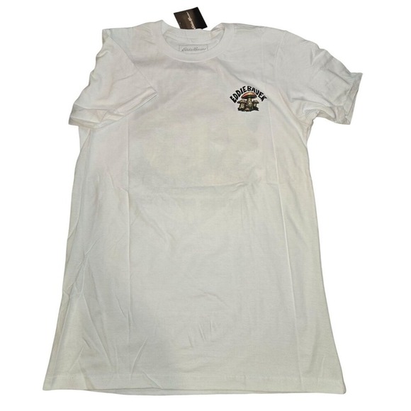 Eddie Bauer‎ Men's Mushroom Graphic T-Shirt White Crew Neck SZ S - Picture 3 of 8